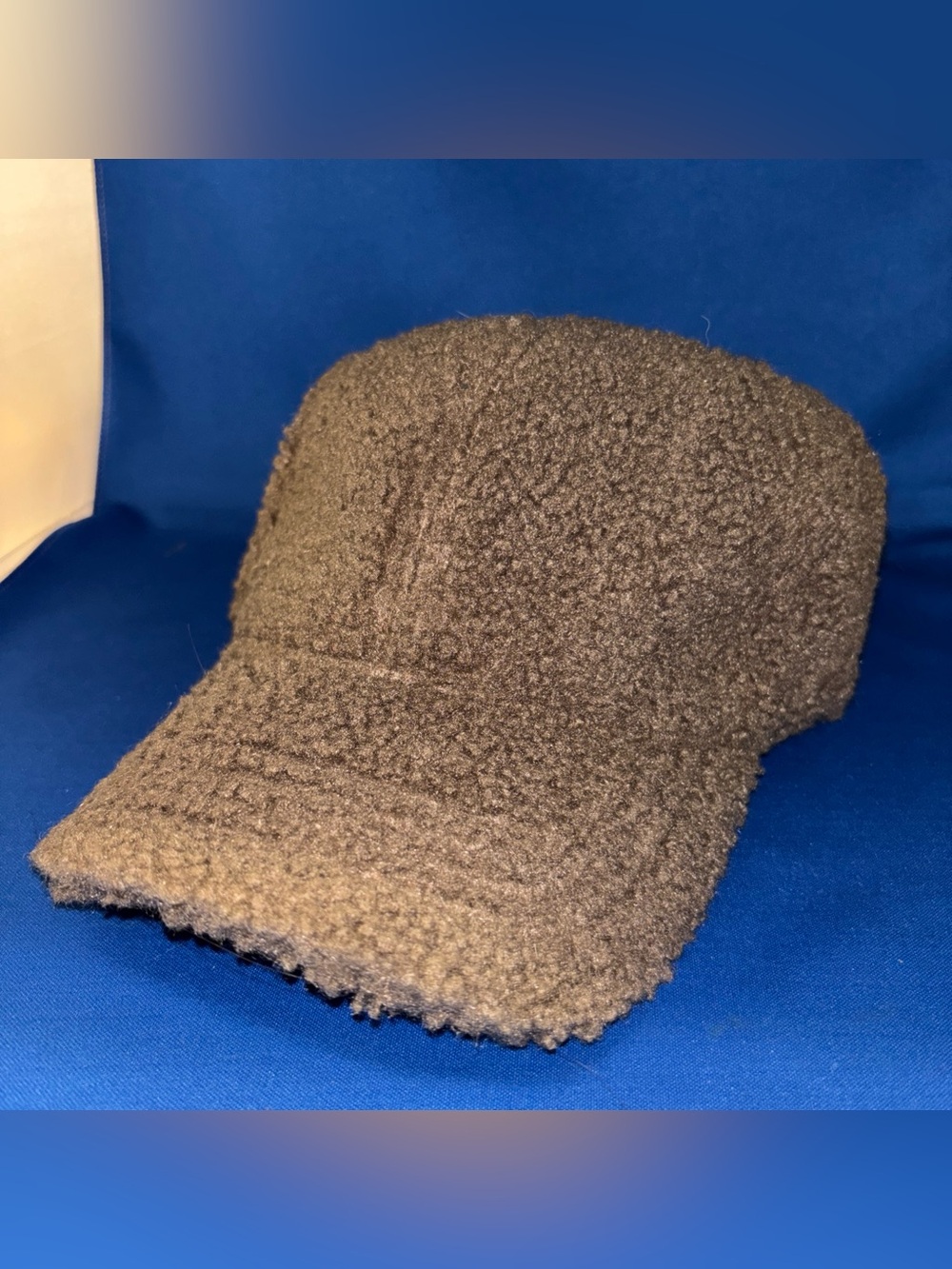 Free People Cap Hat Sherpa Fleece Camel Brown Adjustable Strap OSFA